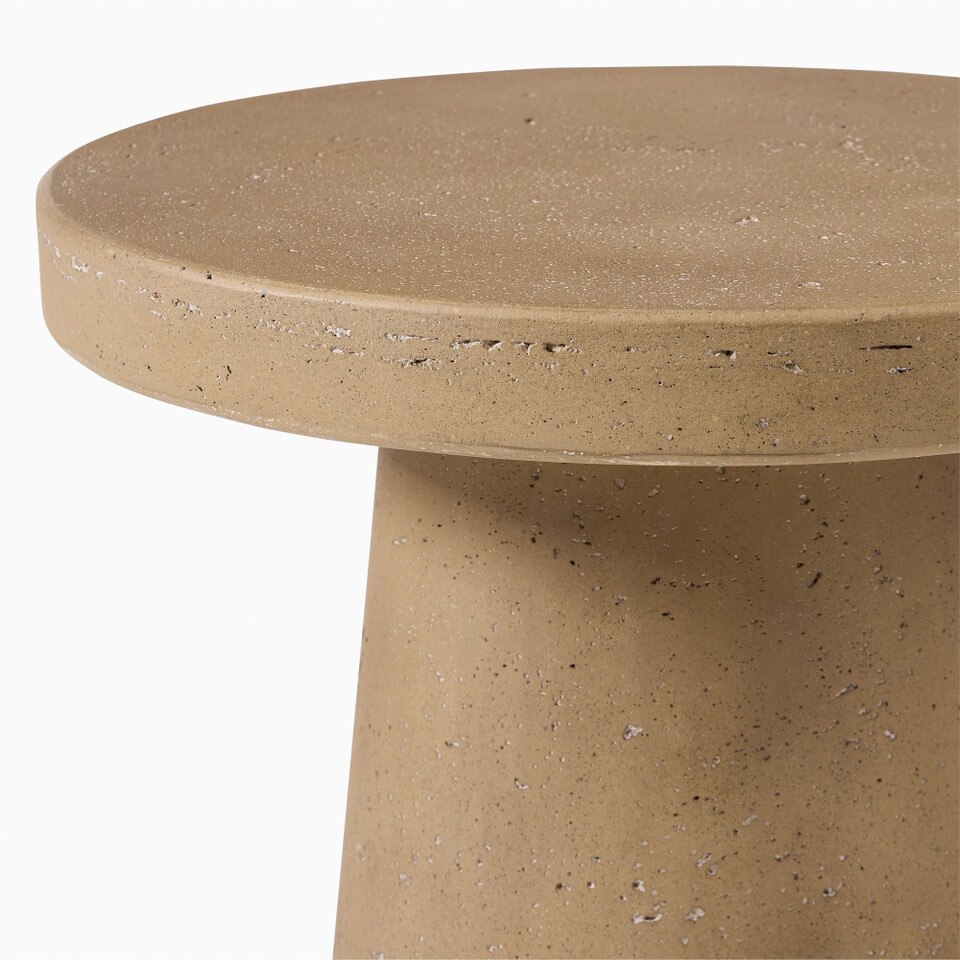 Textured Concrete Outdoor Side Table (46 cm)